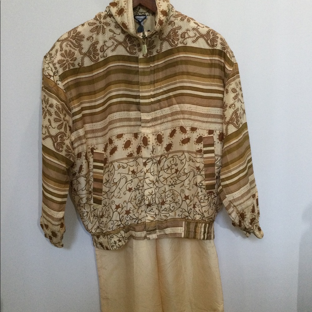 Vintage silk “athletic suit”